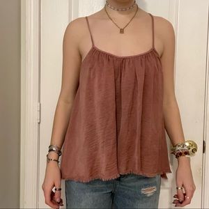 Aerie Orange Silky Tank Top (L)